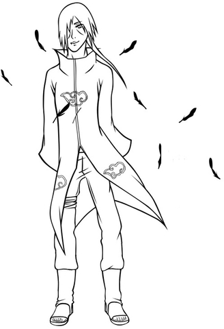 Itachi Uchiha Coloring Page